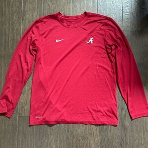 Nike. University of Alabama dry fit long sleeve T-shirt. EUC. Crimson.